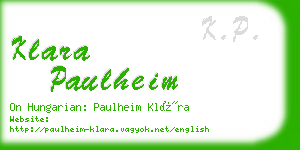 klara paulheim business card